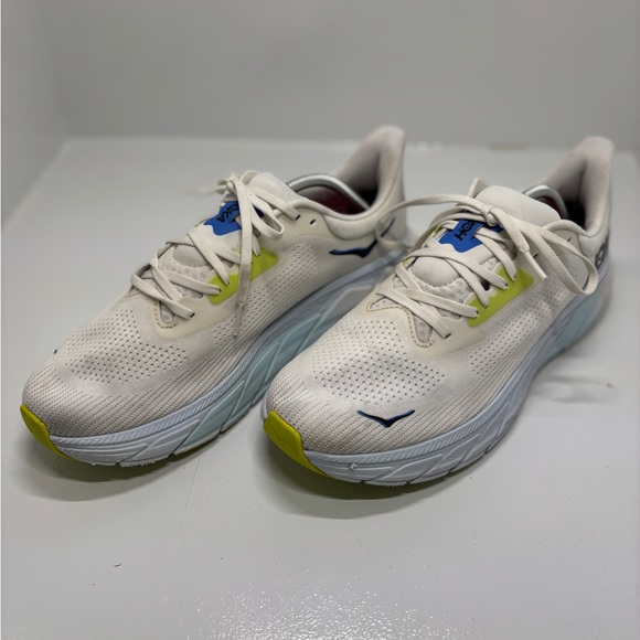 HOKA Arahi 7 Running Shoes Mens 11.5D White Blue Stability Athletic Sneakers - Picture 2 of 15